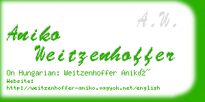 aniko weitzenhoffer business card